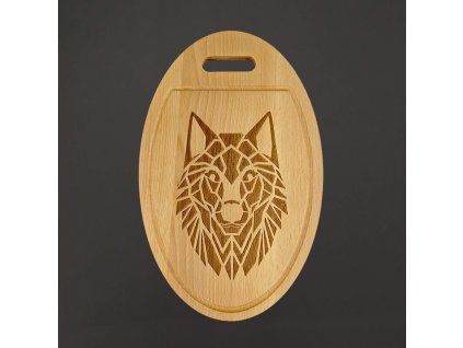 dřevěné prkénko vlk