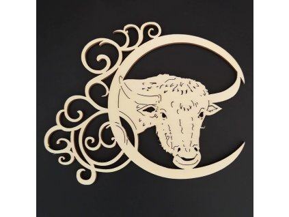 dřevěná ozdoba znamení býk