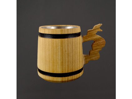 Dřevěný korbel mini na párátka, masivní dřevo, 8 x 6 cm