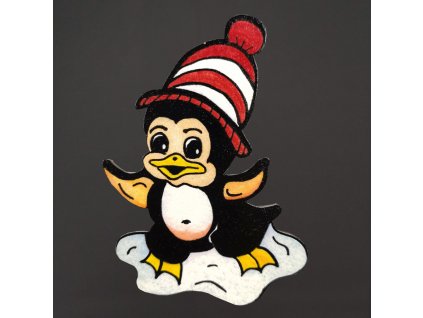 dřevěný magnet tučňák