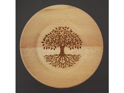 dřevěný talíř strom