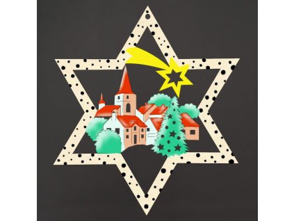 dřevěná vánoční ozdoba