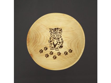 dřevěný podnos kočka