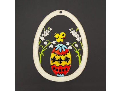 dřevěná velikonoční ozdoba vejce
