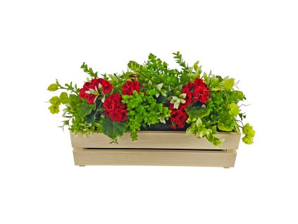 dřevěný obal s truhlíkem