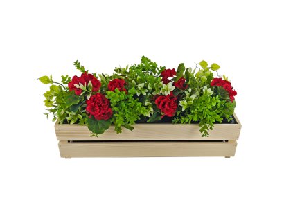 dřevěný obal s truhlíkem