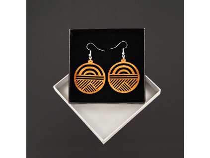 dřevěné náušnice