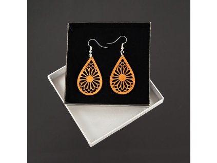 dřevěné náušnice