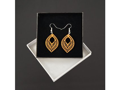 dřevěné náušnice