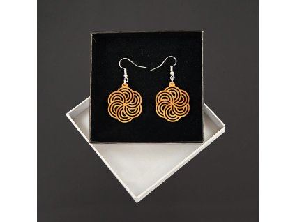 dřevěné náušnice