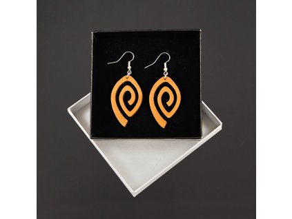 dřevěné náušnice