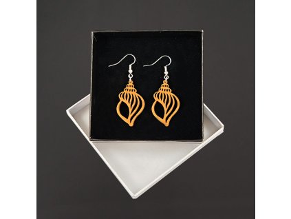 dřevěné náušnice