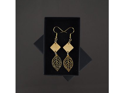 dřevěné náušnice