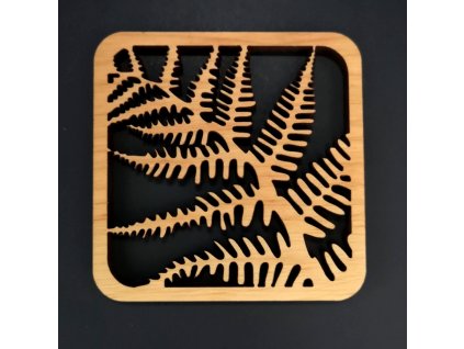 stolování dřevěný podtácek list