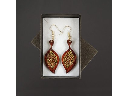 dřevěné náušnice