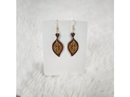 dřevěné náušnice