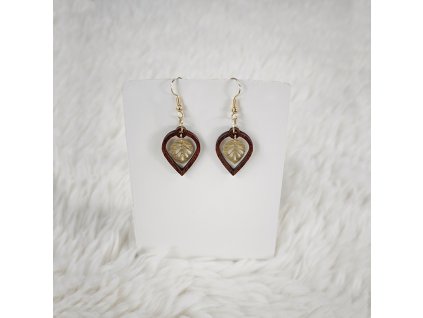 dřevěné náušnice