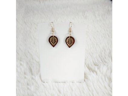 dřevěné náušnice