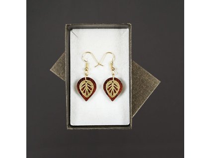 dřevěné náušnice