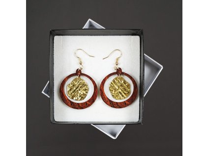 dřevěné náušnice