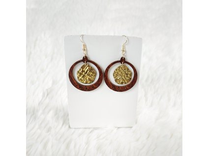 dřevěné náušnice