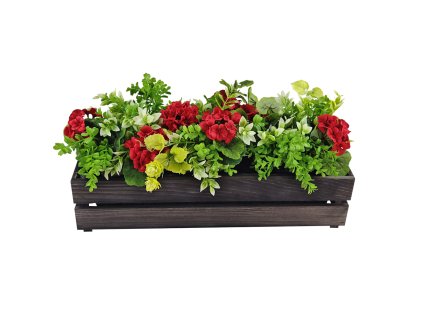 dřevěný obal s truhlíkem