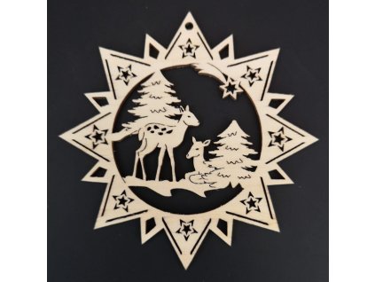 Dřevěná ozdoba vánoční