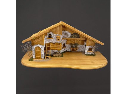 Dřevěný betlém ( bez figurek) 80 cm