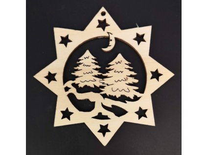 Dřevěná ozdoba vánoční