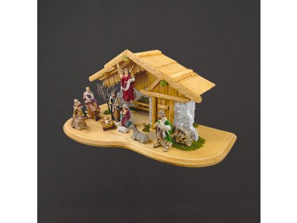 Dřevěný betlém BEZ FIGUREK 60 cm