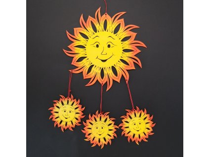 Wooden sun decoration, height 70 cm