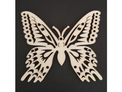 3313 1 drevena dekorace motyl 8 cm