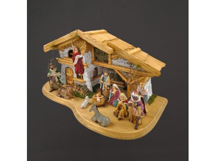 Dřevěný betlém BEZ FIGUREK 54 cm