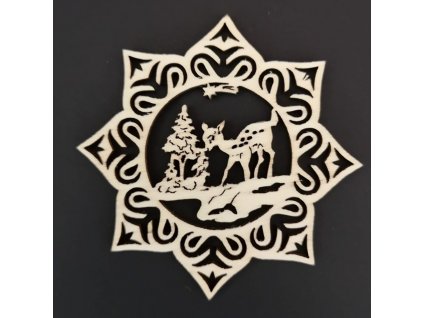 Dřevěná ozdoba vánoční