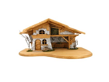 Dřevěný betlém BEZ FIGUREK 65 cm