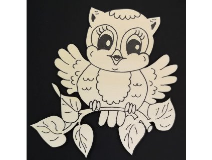 Magnet to finish painting an owl 20 cm