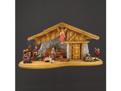 Dřevěný betlém BEZ FIGUREK 50 cm