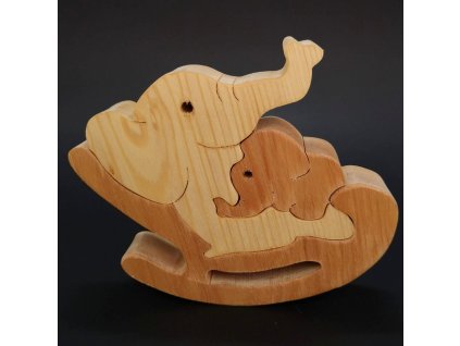 Dřevěné puzzle slon