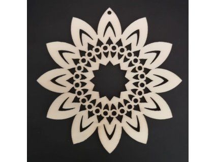 4882 drevena ozdoba slunecnice 10 cm