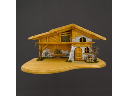 Dřevěný betlém (bez figurek) 65 cm