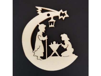 Dřevěná ozdoba vánoční