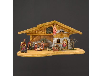 Dřevěný betlém BEZ FIGUREK 54 cm