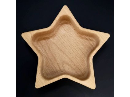 Dřevěná miska ve tvaru hvězdy