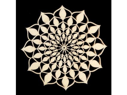 Dřevěná dekorace  mandala