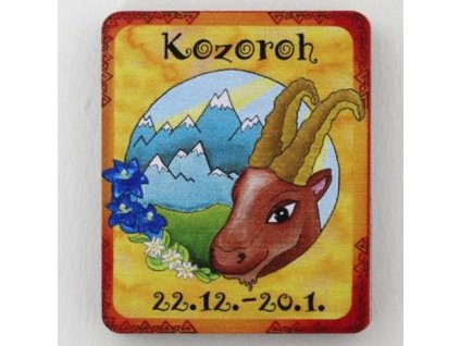 Capricorn sign magnet 4 cm