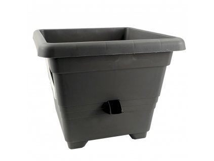 Self-watering plastic flowerpot 35 cm - an addition to the wooden packaging for flowerpots
