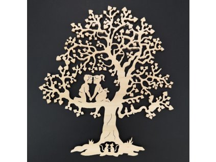 dřevěná dekorace strom