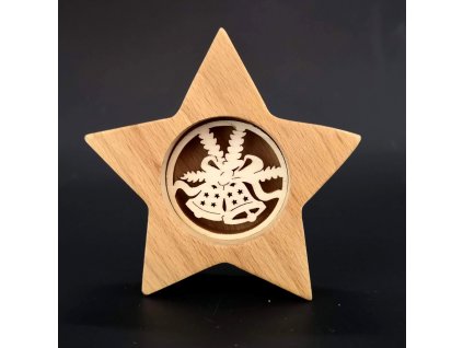 dřevěná dekorace hvězda