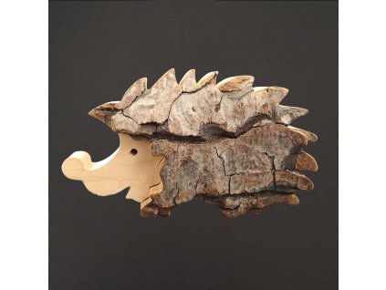 dřevěná dekorace ježek