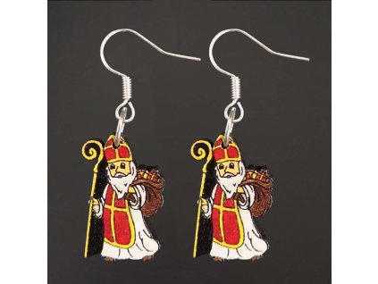 Earrings Santa Claus, 2 cm